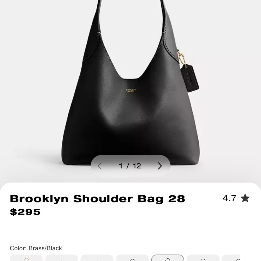 Coach Black Brooklyn Shoulder Bag